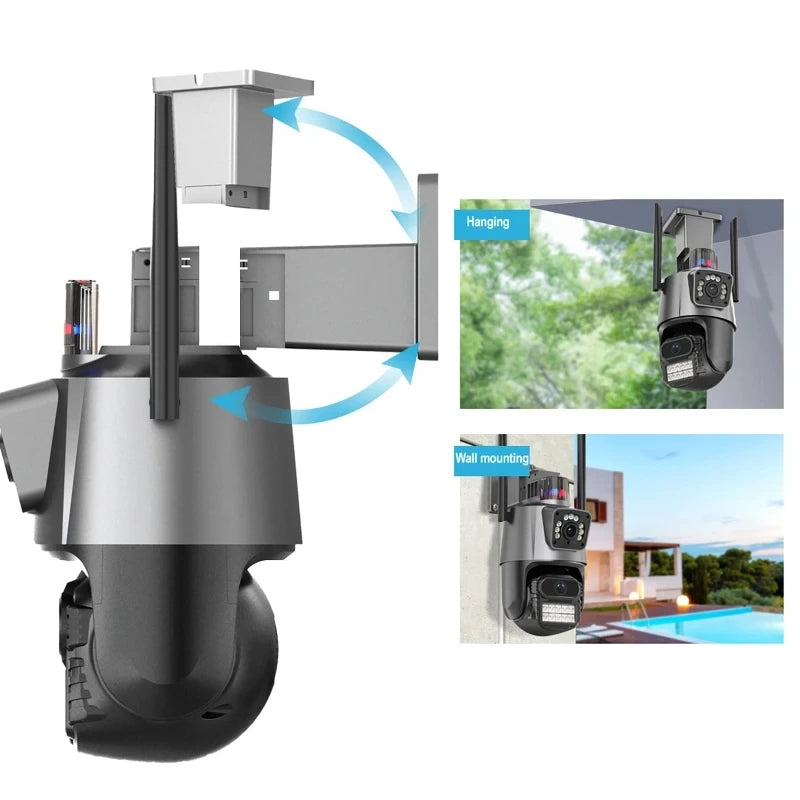 CAMARA DOBLE LENTE CON SIRENA POLICIAL