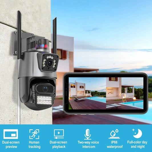 CAMARA DOBLE LENTE CON SIRENA POLICIAL