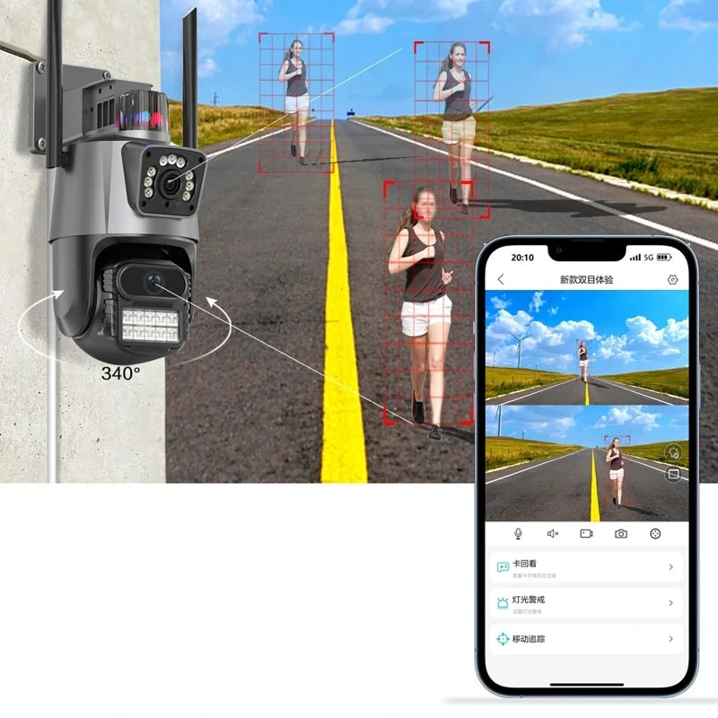 CAMARA DOBLE LENTE CON SIRENA POLICIAL
