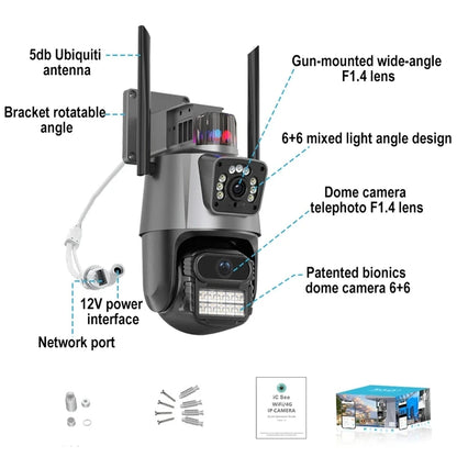CAMARA DOBLE LENTE CON SIRENA POLICIAL